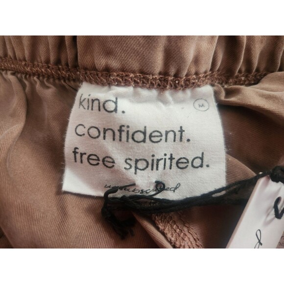 100% Silk Shorts Womens Elastic Waist Pull On  Luxury UNSUBSCRIBED NWT Medium - Picture 7 of 8